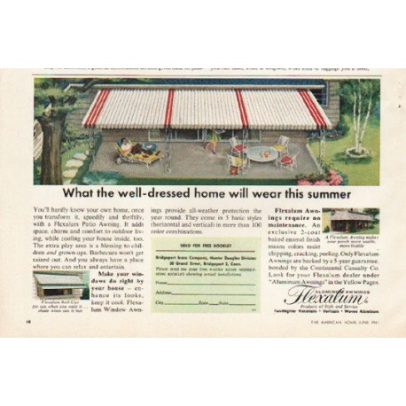 1961 Flexalum Ad "well-dressed home"