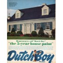 1961 Dutch Boy Ad "the 5-year house paint"