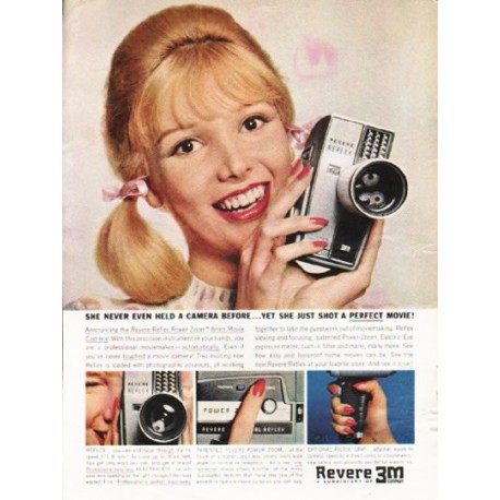 1962 Revere Movie Camera Vintage Ad 