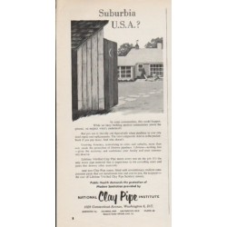 1962 National Clay Pipe Institute Ad "Suburbia"