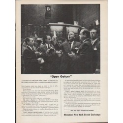 1962 Members New York Stock Exchange Ad "Open Outcry"