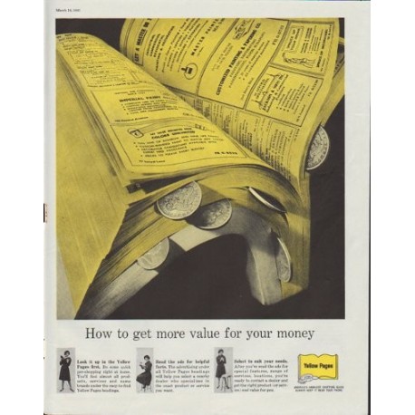 1961 Yellow Pages Ad "How to get more value for your money"