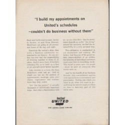 1962 United Airlines Ad "I build my appointments"