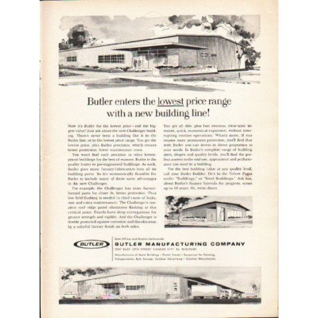 1962 Butler Manufacturing Company Ad "lowest price range"