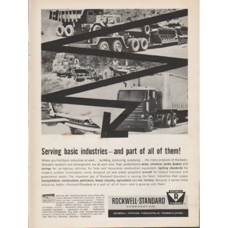 1962 Rockwell-Standard Ad "Serving basic industries"