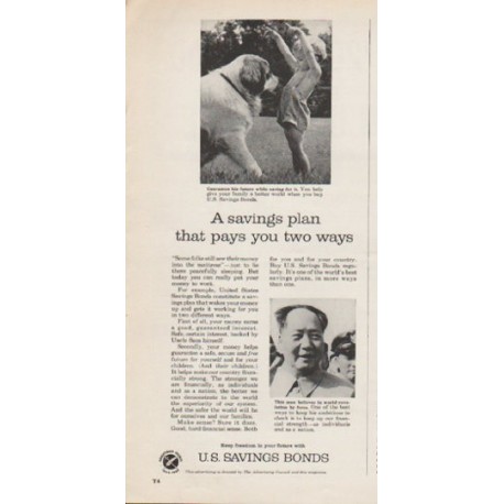 1962 U.S. Savings Bonds Ad "A savings plan"