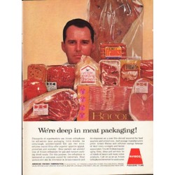 1962 Avisco Ad "We're deep in meat packaging!"