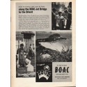 1962 British Overseas Airways Corporation Ad "Jet Bridge"
