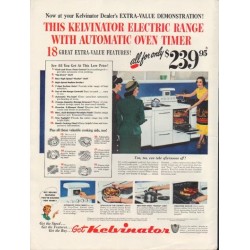 1950 Kelvinator Ad "Automatic Oven Timer"