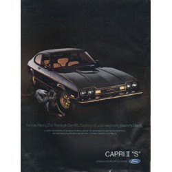 1976 Ford Capri Ad "Le Cat Black" ~ (model year 1976)