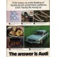 1976 Audi Ad "the luxury car" ~ (model year 1976)