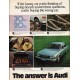 1976 Audi Ad "the luxury car" ~ (model year 1976)