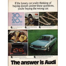 1976 Audi Ad "the luxury car" ~ (model year 1976)