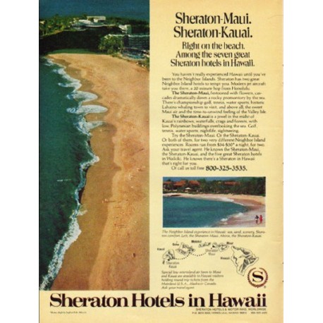 1976 Sheraton Hotels Ad "Sheraton-Maui"