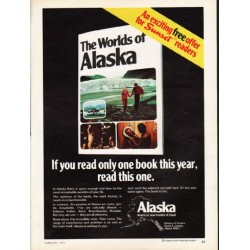 1976 Alaska Travel Ad "The Worlds of Alaska"