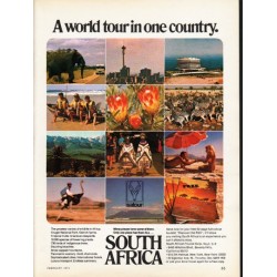 1976 South Africa Travel Ad "A world tour"