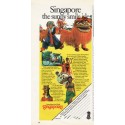 1976 Singapore Travel Ad "the sunny smile isle"