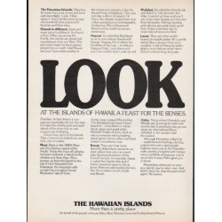 1976 The Hawaiian Islands Ad "Look"