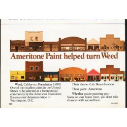 1976 Ameritone Paint Ad "turn Weed into a flower"