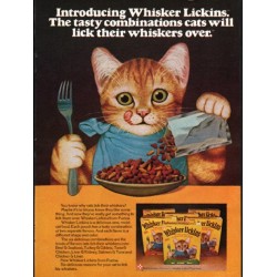 1976 Whisker Lickins Ad "The tasty combinations"