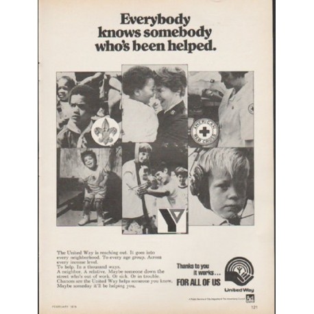 1976 United Way Ad "Everybody knows somebody"