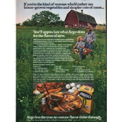 1976 Argo Corn Starch Ad "the kind of woman"
