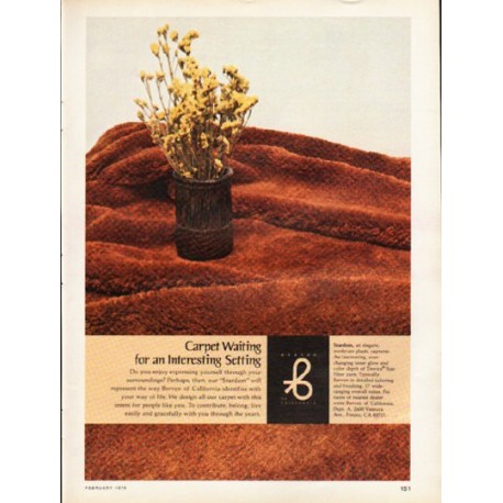 1976 Berven Carpet Ad "Carpet Waiting"