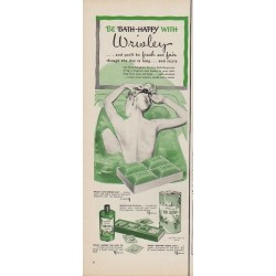 1950 Wrisley Ad "Be Bath-Happy with Wrisley"