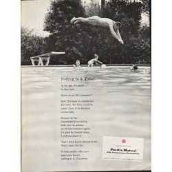1962 Pacific Mutual Ad "Nothing to it"