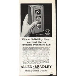 1962 Allen-Bradley Ad "Without Reliability Here"