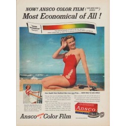 1950 Ansco Color Film Ad "Most Economical of All!"