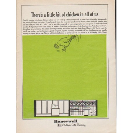 1962 Honeywell Ad "a little bit of chicken"