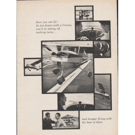 1962 Cessna Ad "Sure you can fly"