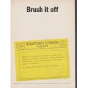 1962 Western Union Ad "Brush it off"