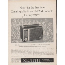 1962 Zenith Radio Ad "for the first time"