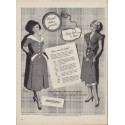 1950 Sanforized Ad "Margot took a minute ... Lucy took a loss!"