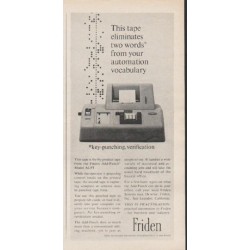 1962 Friden Ad "This tape"