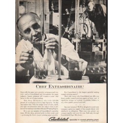 1962 Consolidated Paper Ad "Chef Extraordinaire"