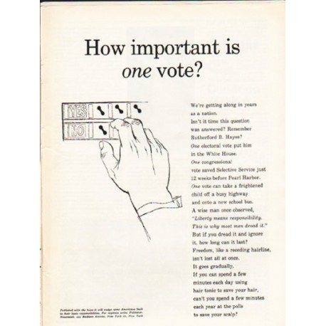1962 Newsweek PSA Ad "How important"