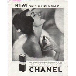 1958 Chanel Cologne Ad "For the first time"