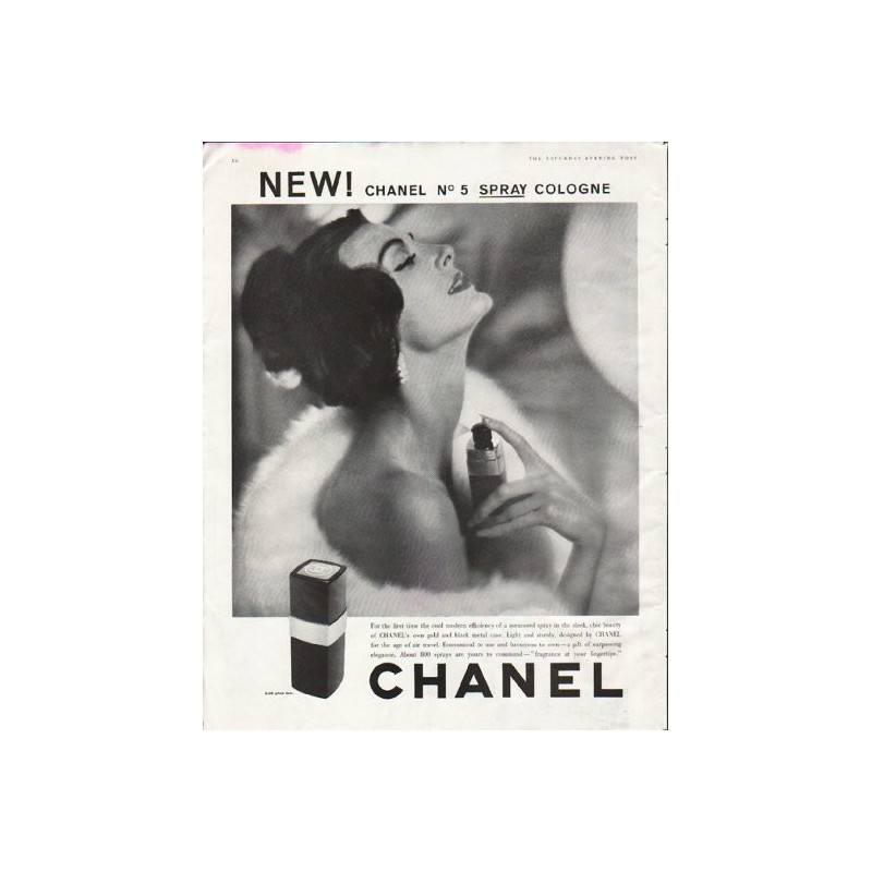 1958 Chanel Cologne Vintage Ad For the first time