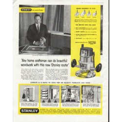 1958 Stanley Tools Ad "Any home craftsman"