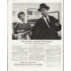 1958 Members New York Stock Exchange Ad "Bill Dempster"