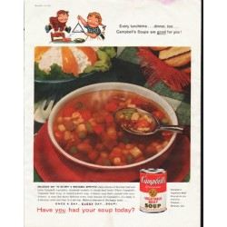 1958 Campbell's Soup Ad "Every lunchtime"