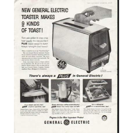 1958 General Electric Ad "9 kinds of toast"