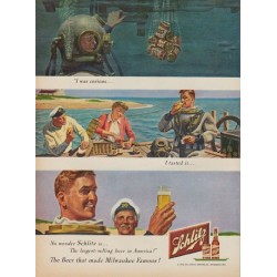 1950 Schlitz Beer Ad "I was curious"