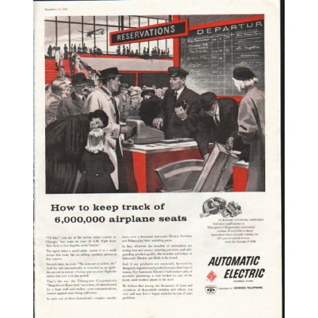 1958 Automatic Electric Ad "How to keep track"