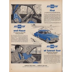 1950 Chevrolet Ad "First and Finest at Lowest Cost"