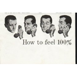 1958 Bell Telephone System Ad "feel 100% better"