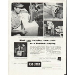 1958 Bostitch Ad "shipping room costs"